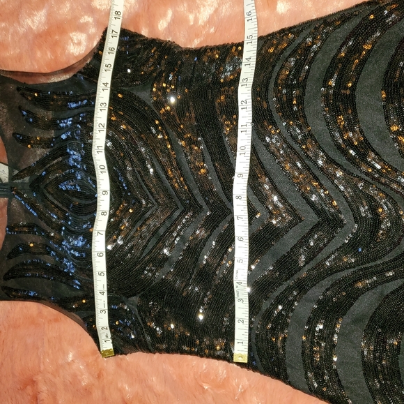 Sexy Black Sequined Gown - Picture 8 of 8